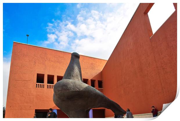 Monterrey, MARCO, Museum of Contemporary Art (Museo de Arte Contemporaneo) located on city landmark Macroplaza Print by Elijah Lovkoff