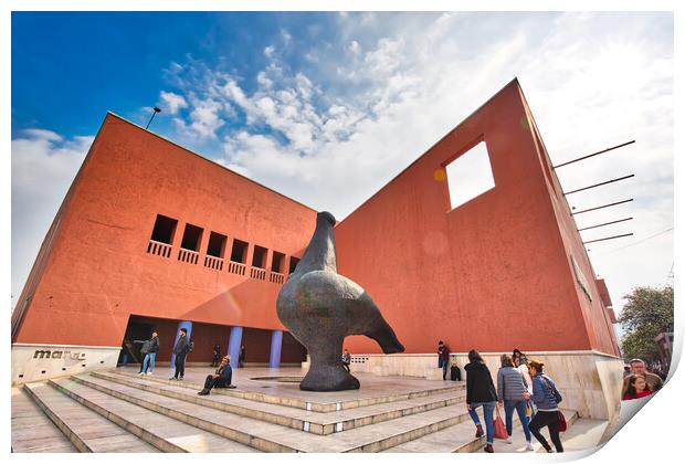 Monterrey, MARCO, Museum of Contemporary Art (Museo de Arte Contemporaneo) located on city landmark Macroplaza Print by Elijah Lovkoff