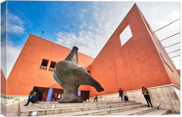 Monterrey, MARCO, Museum of Contemporary Art (Museo de Arte Contemporaneo) located on city landmark Macroplaza Canvas Print by Elijah Lovkoff