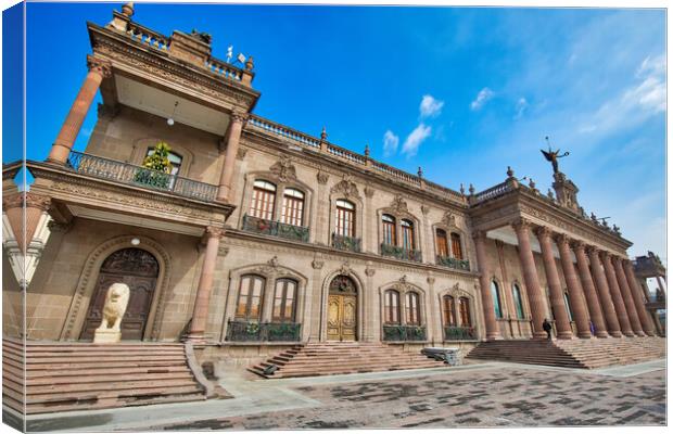 Monterrey, Macroplaza, Government Palace (Palacio del Gobierno) Canvas Print by Elijah Lovkoff