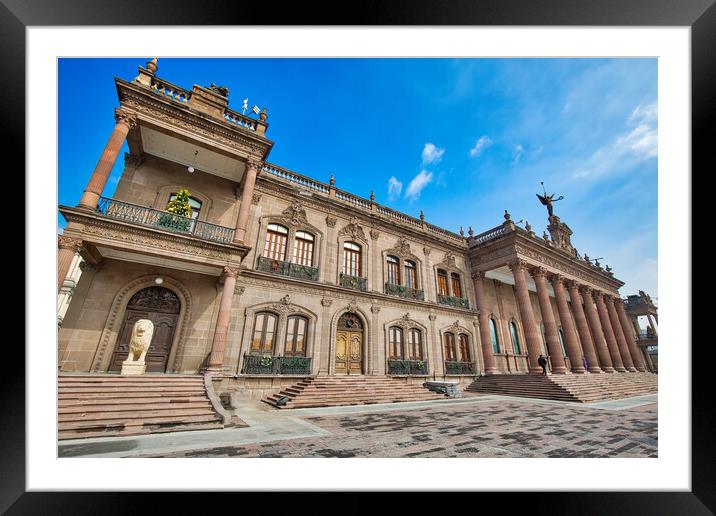 Monterrey, Macroplaza, Government Palace (Palacio del Gobierno) Framed Mounted Print by Elijah Lovkoff