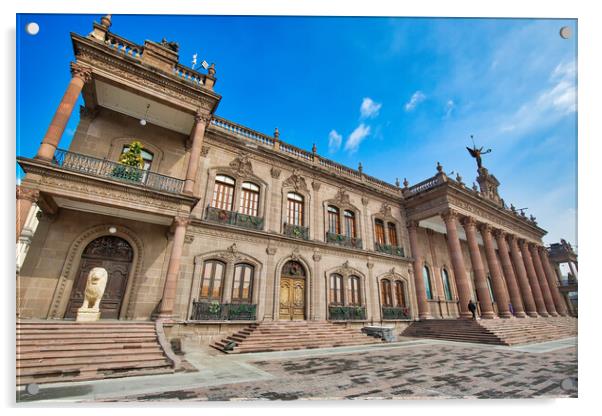 Monterrey, Macroplaza, Government Palace (Palacio del Gobierno) Acrylic by Elijah Lovkoff