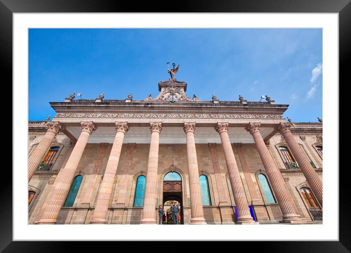 Monterrey, Macroplaza, Government Palace (Palacio del Gobierno) Framed Mounted Print by Elijah Lovkoff