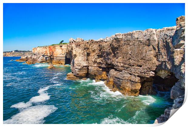 Scenic Mouth of Hell (Boca de Inferno) Gorge near Cascais Print by Elijah Lovkoff