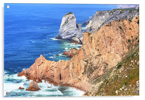Cabo da Roca scenic shore line Acrylic by Elijah Lovkoff