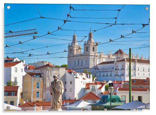 Lisbon, Colorful Alfama streets Acrylic by Elijah Lovkoff