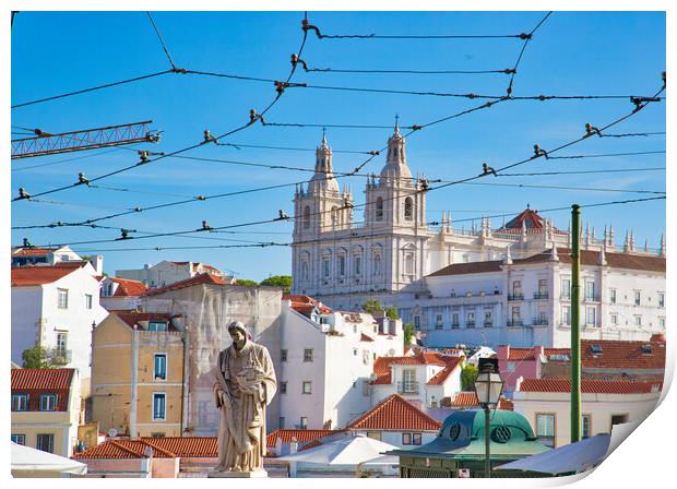 Lisbon, Colorful Alfama streets Print by Elijah Lovkoff