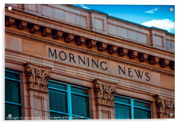 Morning News Acrylic by Darryl Brooks