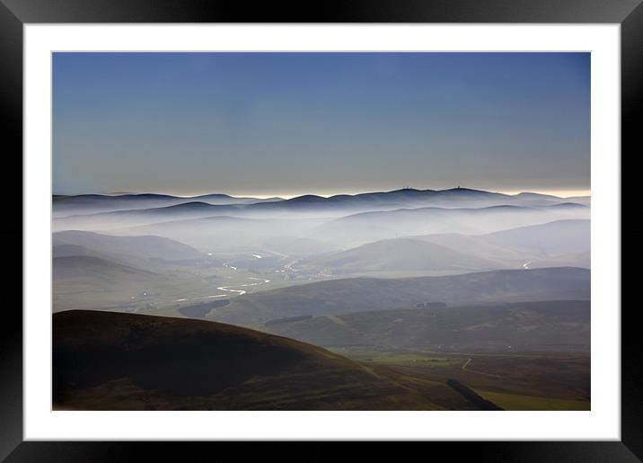 Misty Lanarkshire View Framed Mounted Print by Tom Gomez