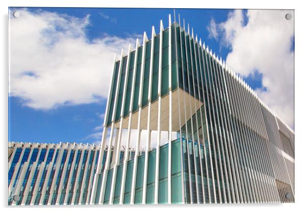 Modern architecture of Lisbon, EDP, Portugal Energy Building Acrylic by Elijah Lovkoff
