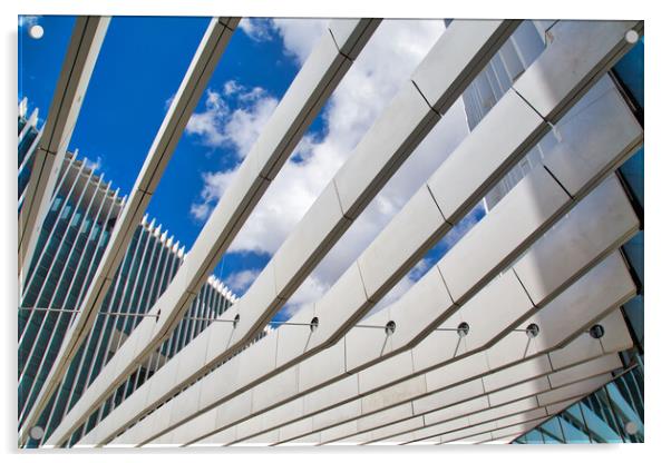 Modern architecture of Lisbon, EDP, Portugal Energy Building Acrylic by Elijah Lovkoff