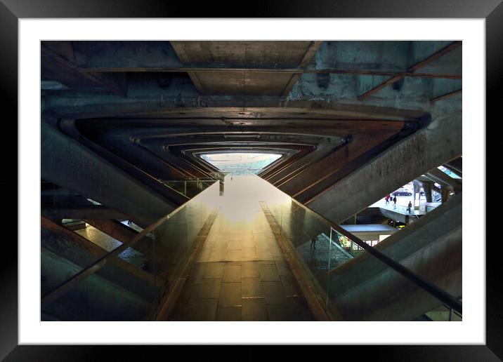 Gare do Oriente bus and train station in Lisbon Framed Mounted Print by Elijah Lovkoff