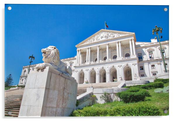 Lisbon parliament building Acrylic by Elijah Lovkoff