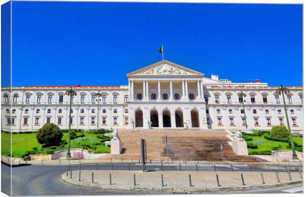 Parliament building, Assembly of the Republic, Lisbon, Portugal Canvas Print by Elijah Lovkoff