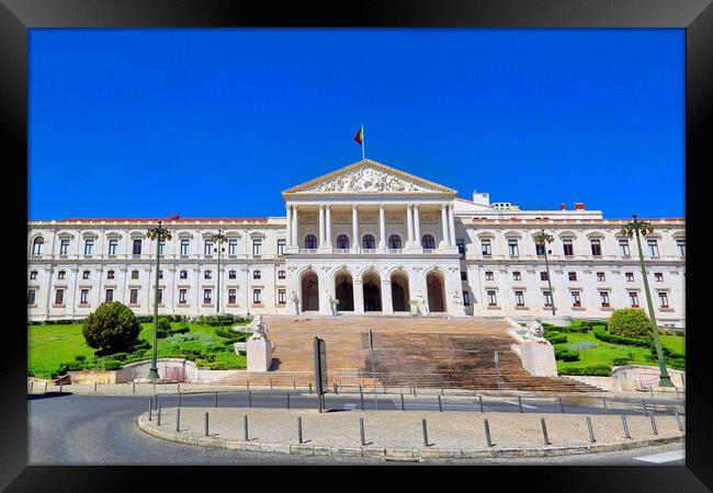Parliament building, Assembly of the Republic, Lisbon, Portugal Framed Print by Elijah Lovkoff