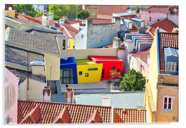 Scenic panoramic views of Lisbon from Saint George Castle (Sao Jorge) lookout Acrylic by Elijah Lovkoff