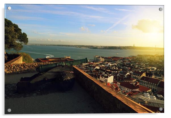 Lisbon, Saint George Castle (Sao Jorge) lookout Acrylic by Elijah Lovkoff