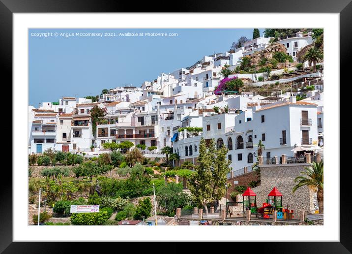 Frigiliana in Andalusia, Spain Framed Mounted Print by Angus McComiskey