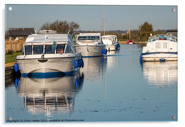 Early morning in Thurne Dyke, Norfolk Broads Acrylic by Chris Yaxley