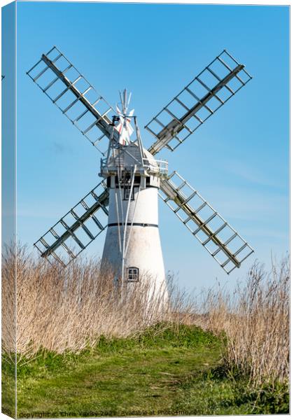 Thurne Mill, Norfolk Broads Canvas Print by Chris Yaxley