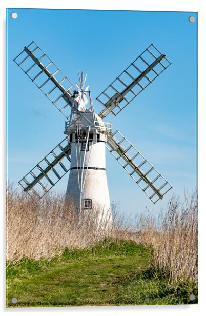 Thurne Mill, Norfolk Broads Acrylic by Chris Yaxley