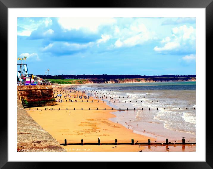 North beach at Bridlington in North Yorkshire. Framed Mounted Print by john hill
