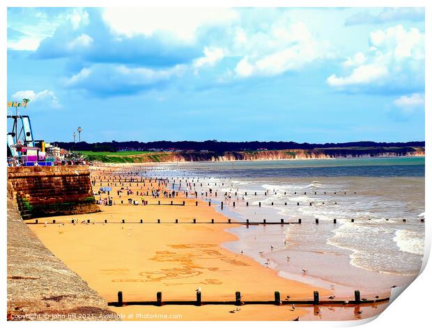 North beach at Bridlington in North Yorkshire. Print by john hill