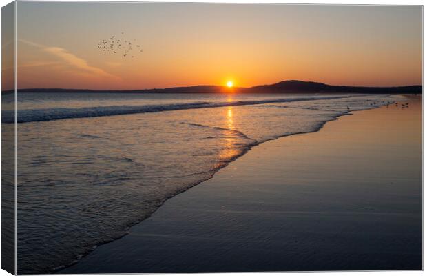 Aberavon beach sunset Canvas Print by Leighton Collins