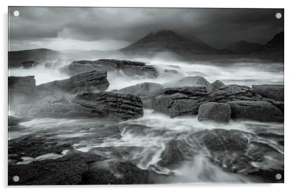 Elgol Wavebreak on the Isle of Skye Acrylic by John Frid