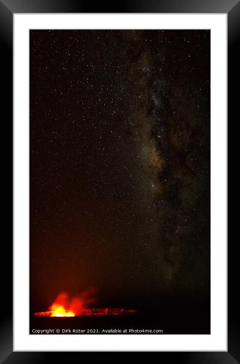 Halemaumau Crater on Kilauea Framed Mounted Print by Dirk Rüter