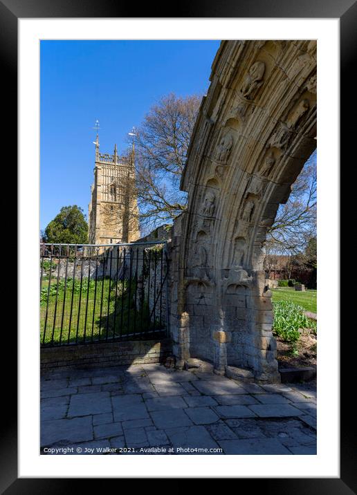 Stone archway, Abbey gardens, Evesham, Worcestershire, England,  Framed Mounted Print by Joy Walker