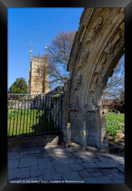 Stone archway, Abbey gardens, Evesham, Worcestershire, England,  Framed Print by Joy Walker