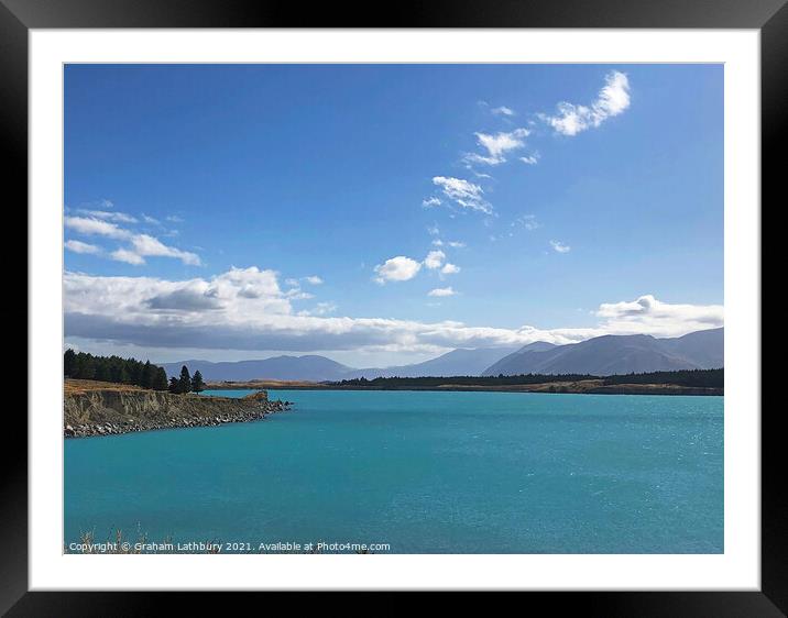 Lake Pukaki, New Zealand Framed Mounted Print by Graham Lathbury