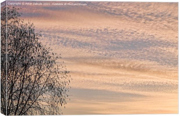 An Evening Sky Canvas Print by Peter Zabulis