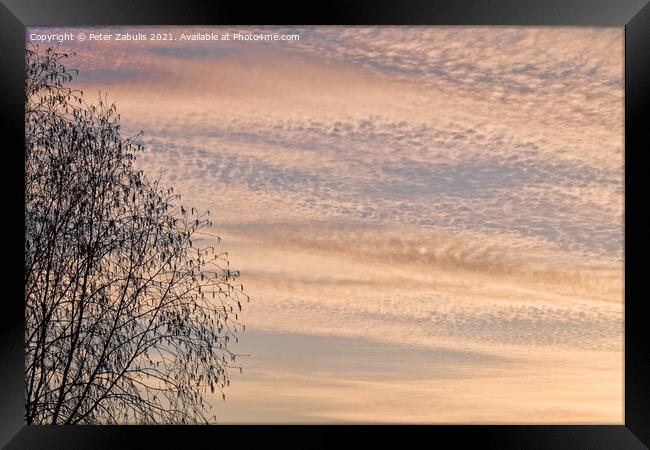 An Evening Sky Framed Print by Peter Zabulis