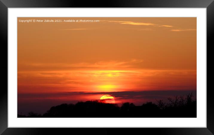 A riviera sky Framed Mounted Print by Peter Zabulis