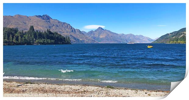 Lake Wakatipu, Queenstown, New Zealand Print by Graham Lathbury