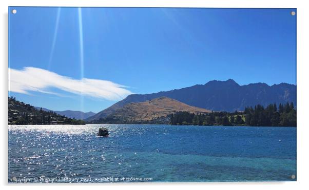Lake Wakatipu, Queenstown, New Zealand Acrylic by Graham Lathbury