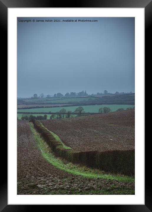 Misty Damp View of Rutland Framed Mounted Print by James Aston