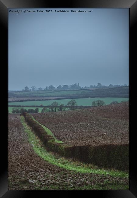 Misty Damp View of Rutland Framed Print by James Aston
