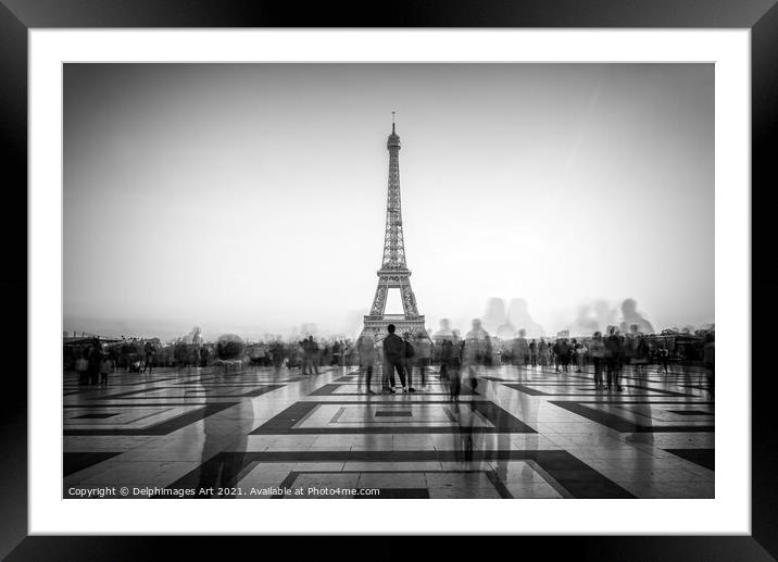 Eiffel tower, Paris. Esplanade du Trocadero Framed Mounted Print by Delphimages Art