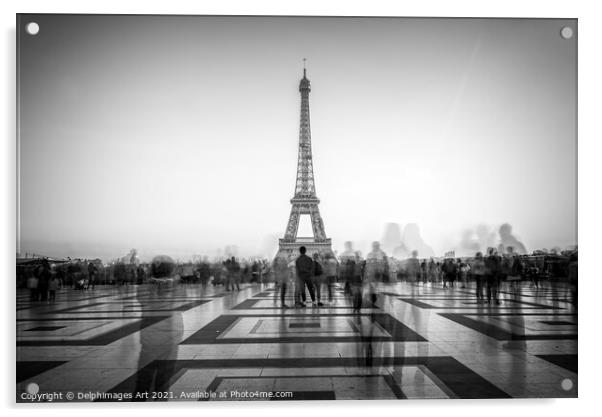 Eiffel tower, Paris. Esplanade du Trocadero Acrylic by Delphimages Art