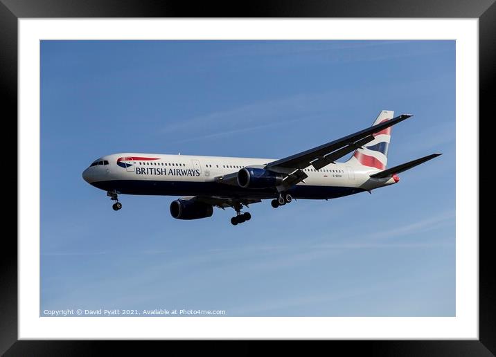 British Airways Boeing 767-336            Framed Mounted Print by David Pyatt