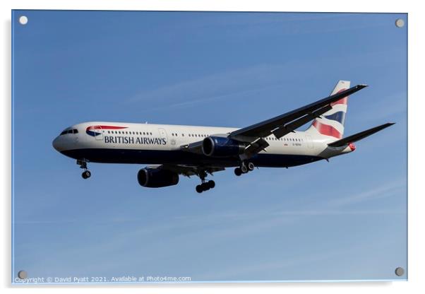 British Airways Boeing 767-336            Acrylic by David Pyatt