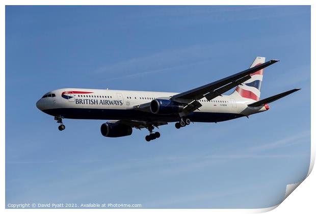 British Airways Boeing 767-336            Print by David Pyatt