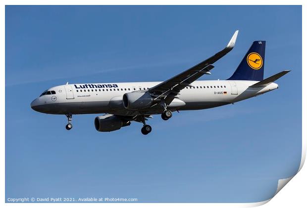 Lufthansa Airbus A320-214             Print by David Pyatt