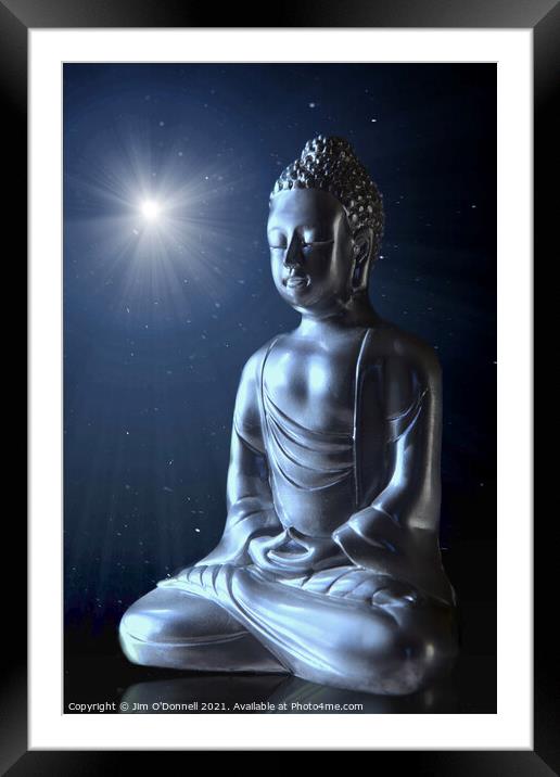 Seated Buddha Framed Mounted Print by Jim O'Donnell