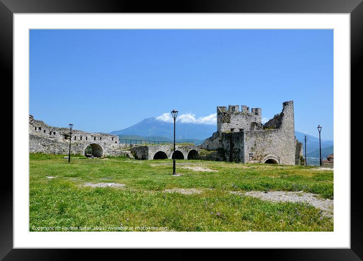 Berat Castle, Albania Framed Mounted Print by Paulina Sator