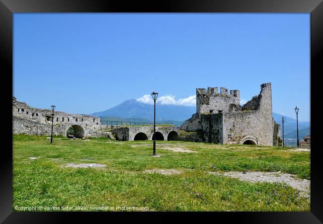 Berat Castle, Albania Framed Print by Paulina Sator