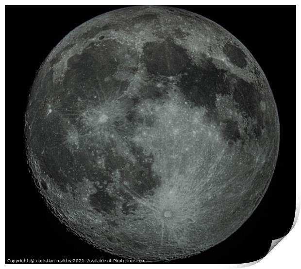 The moon Print by christian maltby